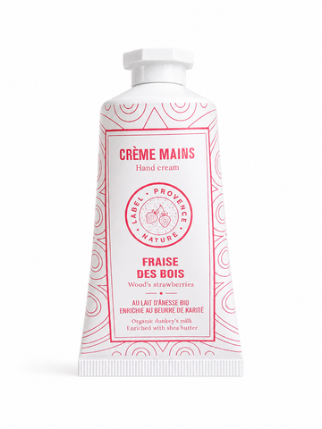 Crème mains au lait d'ânesse Bio et Fraises des Bois