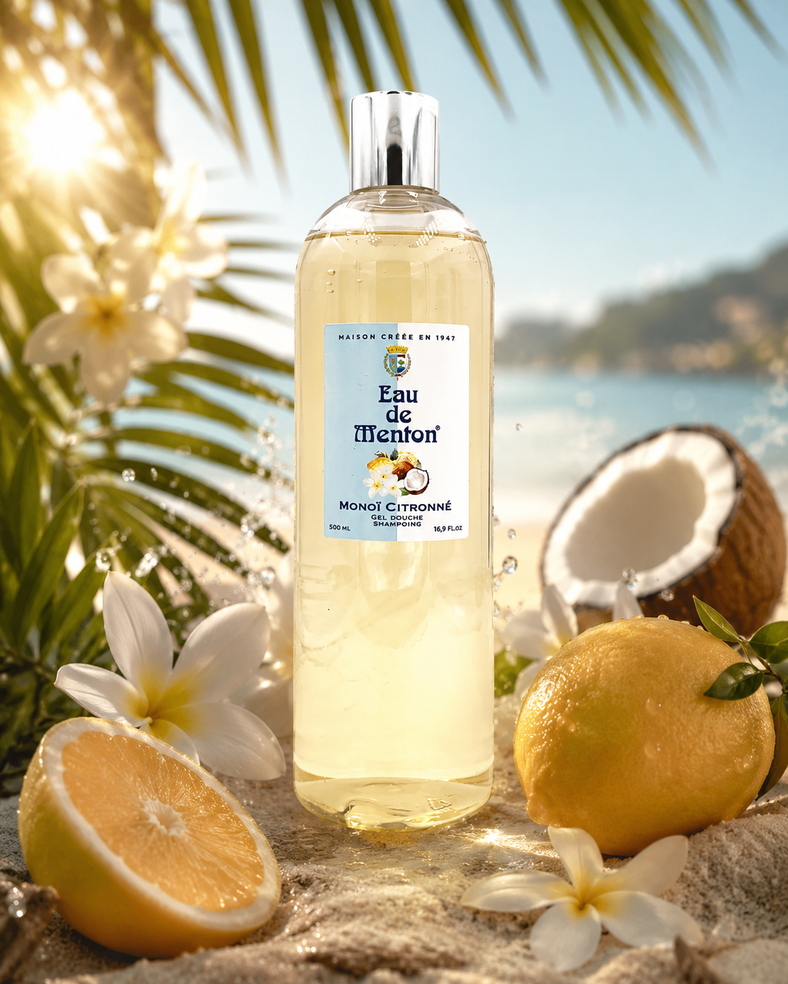 Eau de Menton Monoï Citronné – Gel Douche/Shampoing