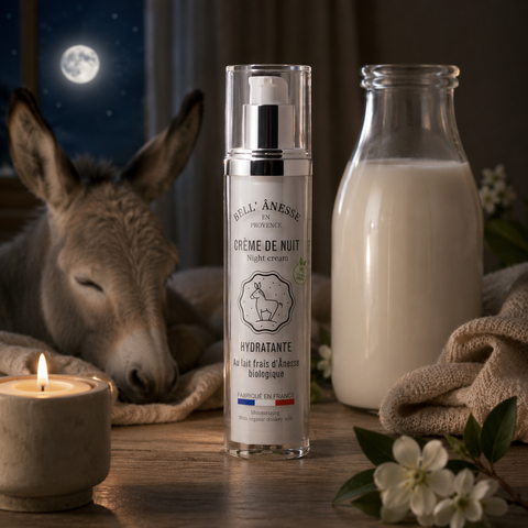 Crème de nuit au lait d’ânesse bio