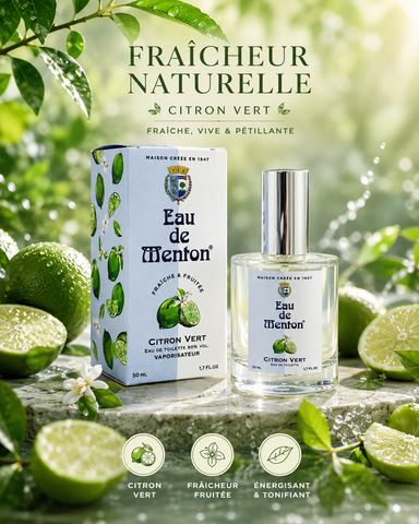 Eau de toilette au Citron Vert Prestige de Menton