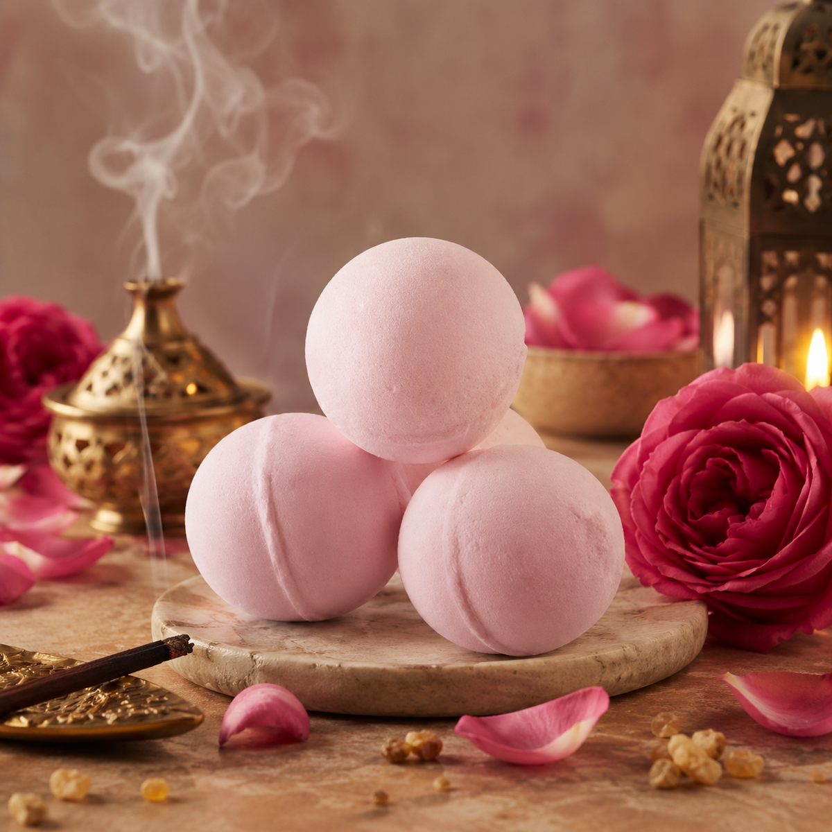 Boule de bain Encens/rose