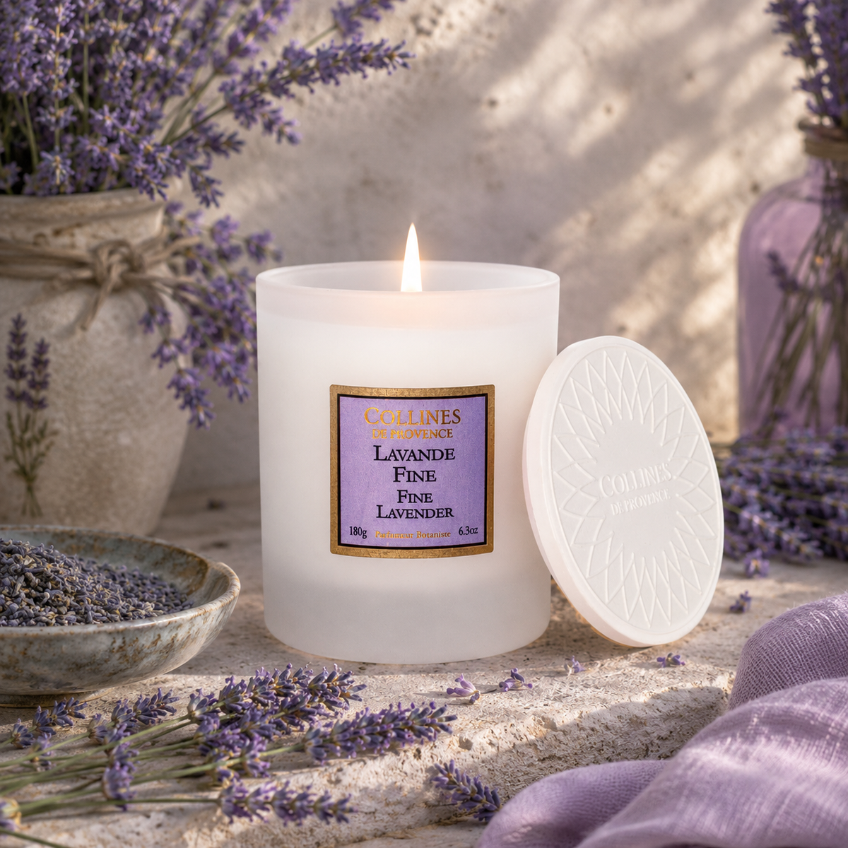Bougie Parfumée Lavande Fine Coulée à la main