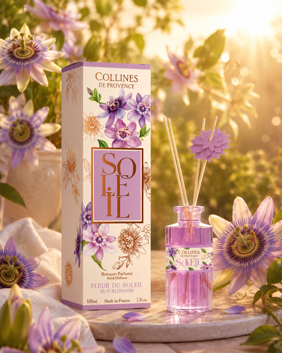 Diffuseur d’Ambiance à bâtonnets "Fleur De Soleil "