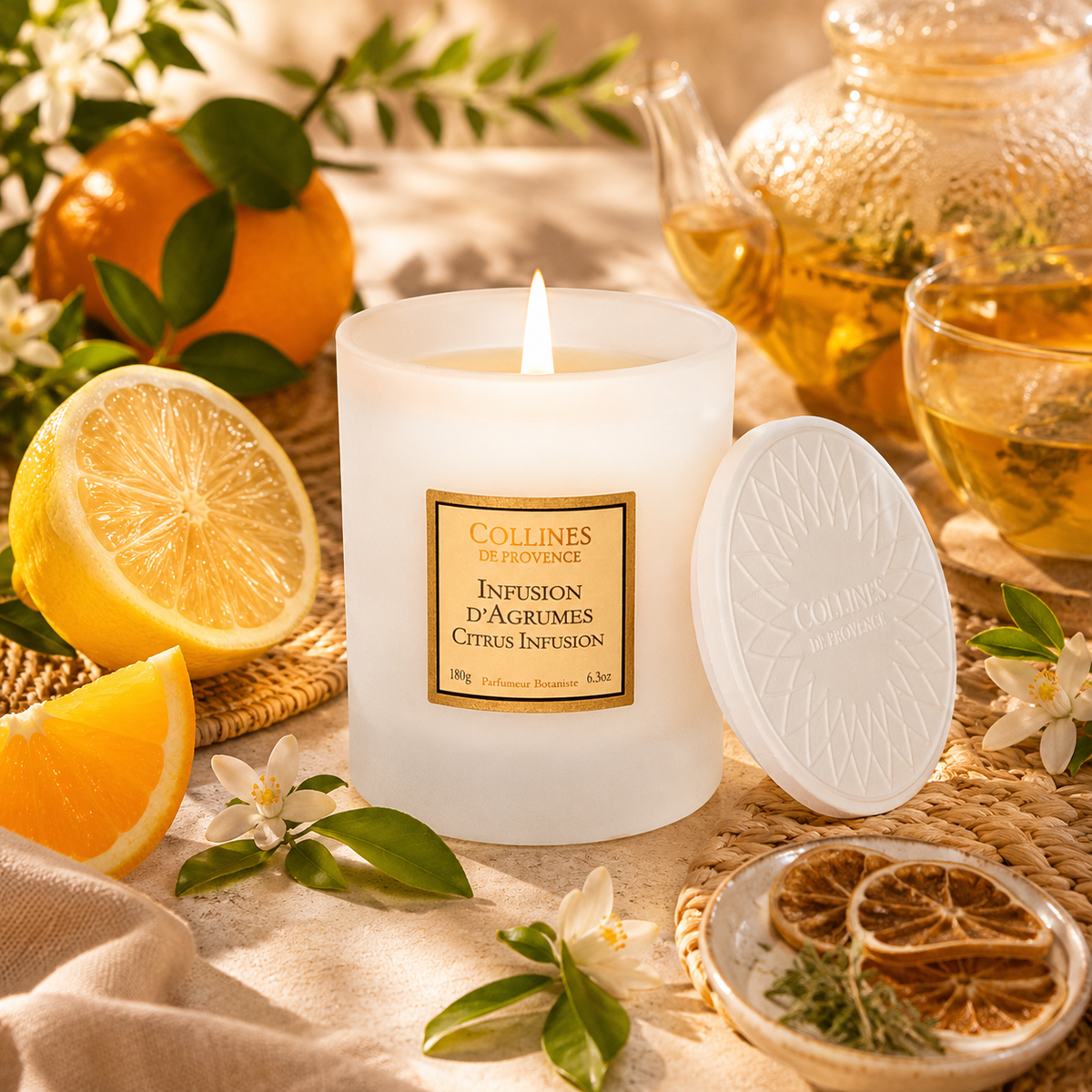 Bougie Parfumée Infusion d'Agrumes Coulée à la main