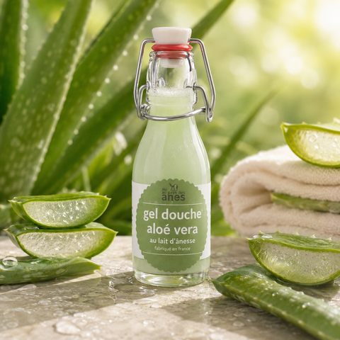 Gel douche limonade au lait d’ânesse frais et biologique Aloe Vera 100 ml