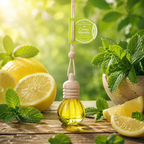 Diffusseur d'huile essentielle a suspendre 12ml citron/menthe