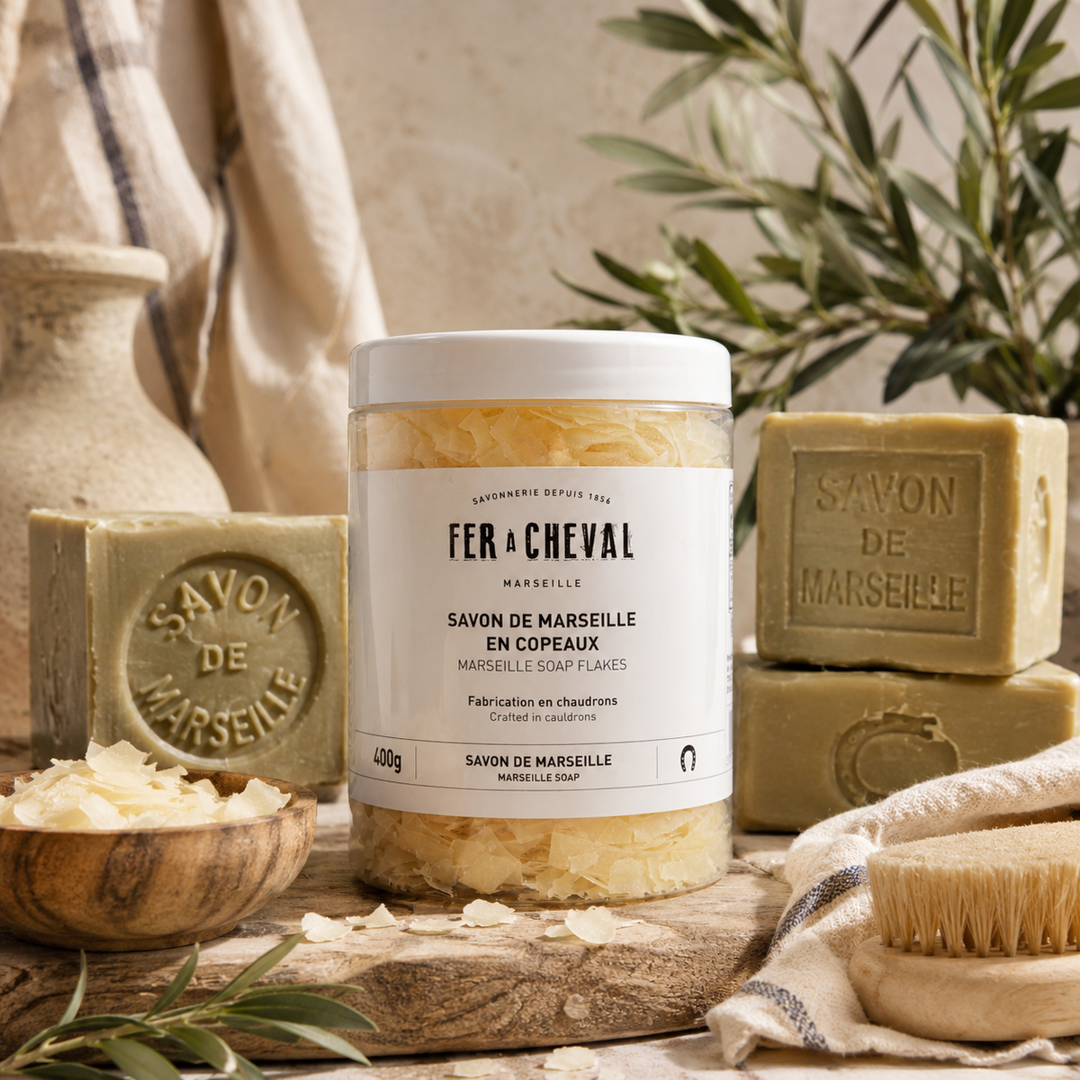 SAVON DE MARSEILLE VÉGÉTAL EN COPEAUX 400G