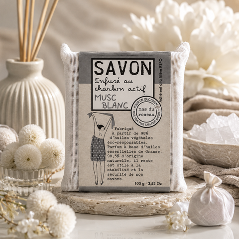 SAVONNETTE PARFUMEE COLOREE MUSC BLANC