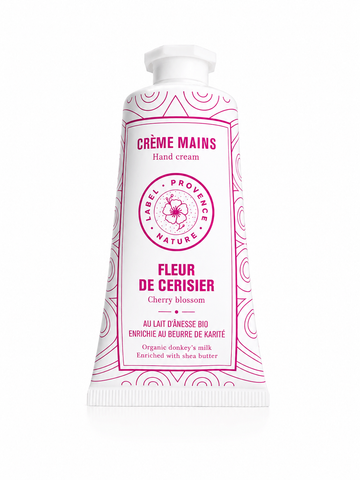 Crème mains au lait d'ânesse Bio et Fleur de Cerisier