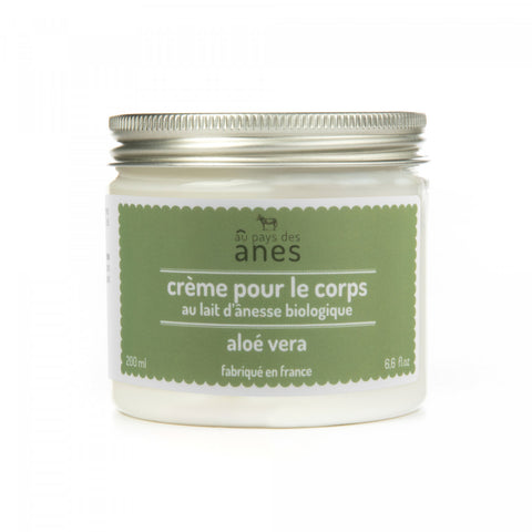 Crème corps au lait d’ânesse biologique aloe vera 200 ml